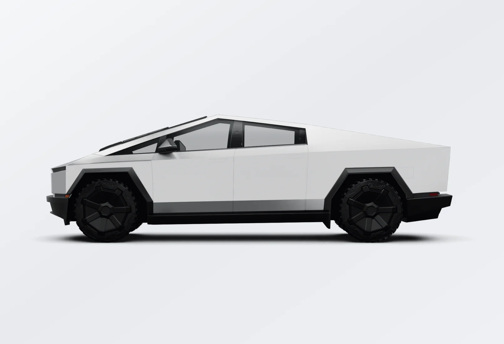 Tesla Cybertruck 2025 lease deal in NYC — side view