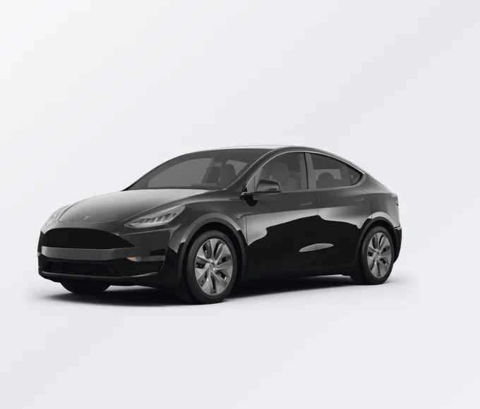 Tesla Model Y 2025 lease deal in NYC — front view