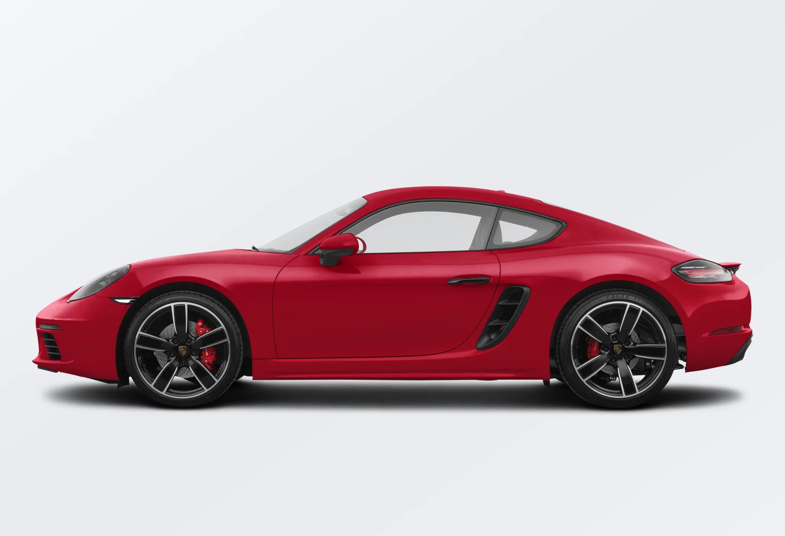 Porsche 718 Cayman 2025 lease deal in NYC — side view