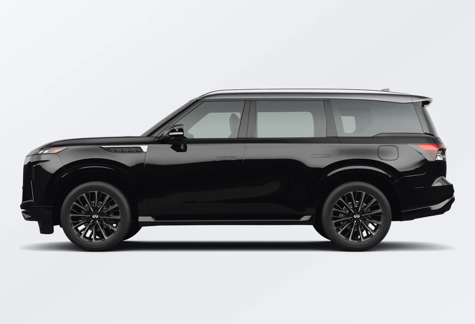 Infiniti QX80 2026 lease deal in NYC — side view